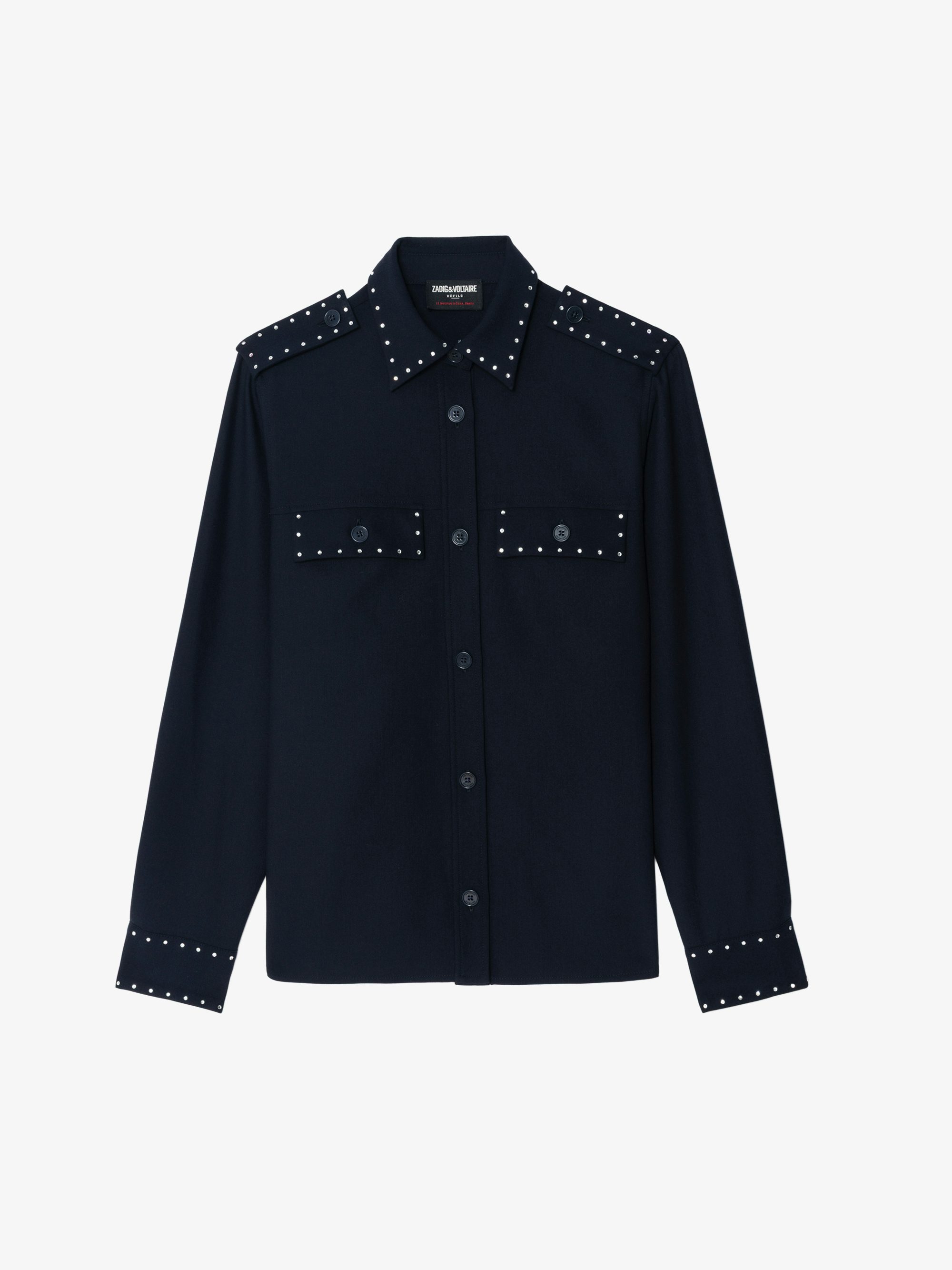 Taskam Overshirt - Tailored overshirt with rhinestones.